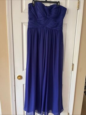 JS Boutique Strapless Purple Chiffon Gown